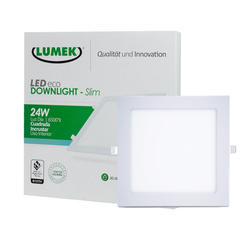 Panel LED Lumek Cuadrado de Incrustar 24W Luz Blanca