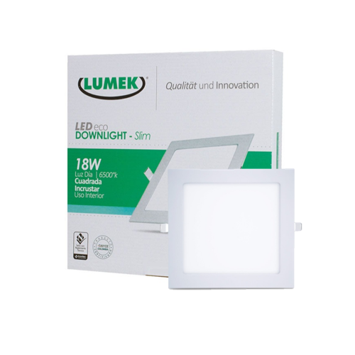 Panel LED Lumek Cuadrado de Incrustar 18W Luz Blanca
