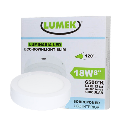 Panel LED Lumek Redondo de Sobreponer 18W Luz Blanca