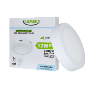 Panel LED Lumek Redondo de Sobreponer 12W Luz Blanca