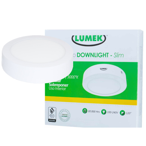 Panel LED Lumek Redondo de Sobreponer 6W Luz Cálida
