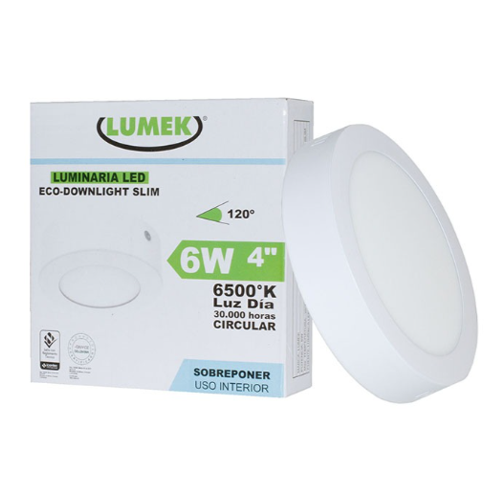 Panel LED Lumek Redondo de Sobreponer 6W Luz Blanca