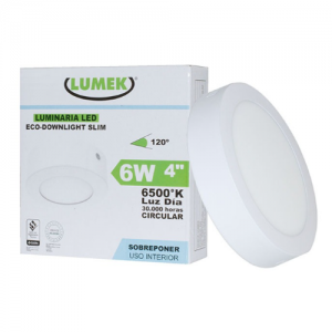 Panel LED Lumek Redondo de Sobreponer 6W Luz Blanca