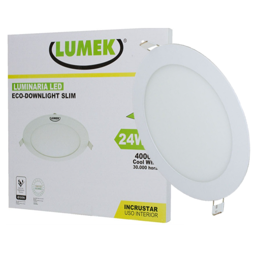 Panel LED Lumek Redondo de Incrustar 24W Luz Neutra