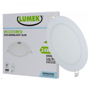 Panel LED Lumek Redondo de Incrustar 24W Luz Blanca