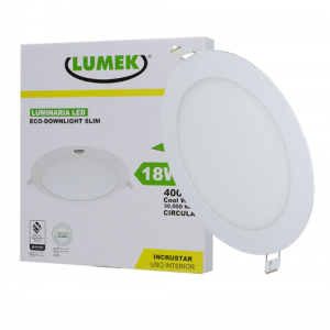 Panel LED Lumek Redondo de Incrustar 18W Luz Neutra