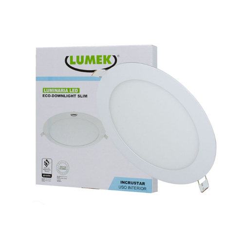 Panel LED Lumek Redondo de Incrustar 18W Luz Blanca