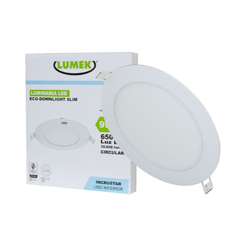 Panel LED Lumek Redondo de Incrustar 9W Luz Blanca