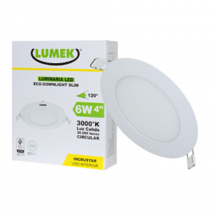 Panel LED Lumek Redondo de Incrustar 6W Luz Calida
