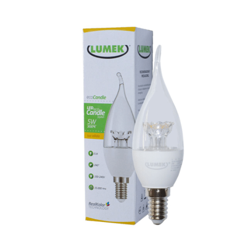 Bombillo LED Lumek E14 Eco Vela 5W 3000K