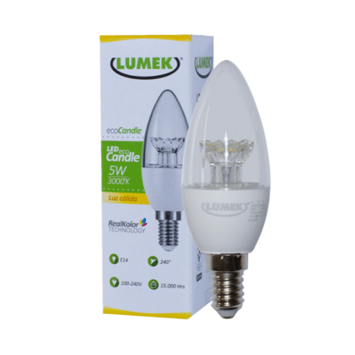 Bombillo LED Lumek E14 Eco Vela 5W 3000K