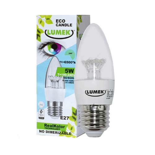 Bombillo LED Lumek E27 Eco Vela 5W 6500K