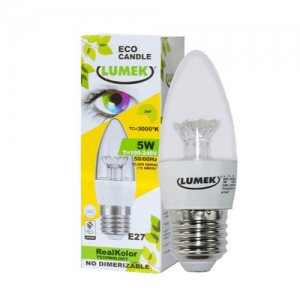 Bombillo LED Lumek E27 Eco Vela 5W 3000K