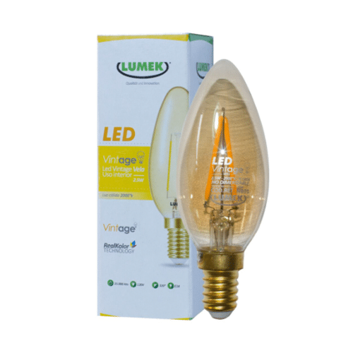 Bombillo LED Lumek E14 Eco Vintage Vela 2.5W