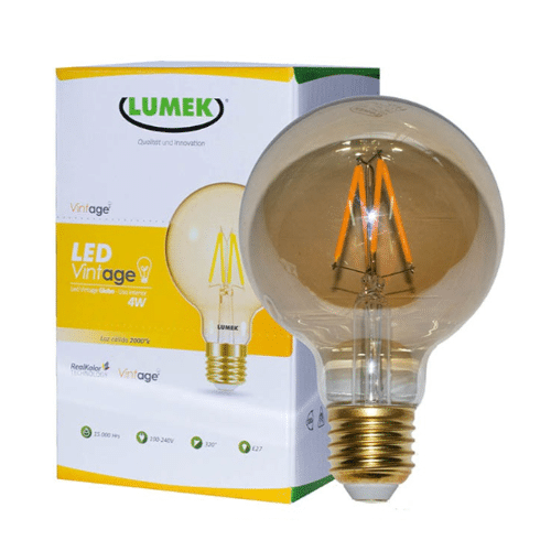 Bombillo LED Lumek E27 Vintage 4W Globo