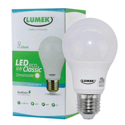 Bombillo LED Lumek E27 Eco Classic Dimmer 6W 6500K