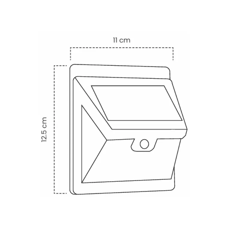 Aplique Led Solar Pared 2W Luz Cálida