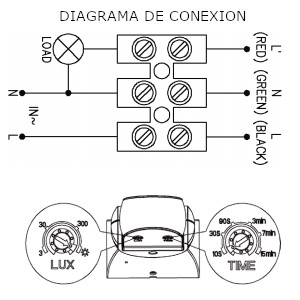Sensor de Movimiento Importado180° Exterior