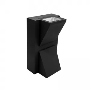 Aplique Led Corbatín Negro Luz Cálida