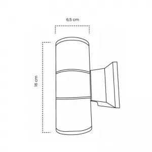 Aplique Pared Cilindro Gu10 Gris