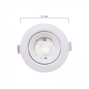 Bala LED De incrustar Redonda 3W 3000K