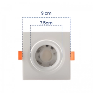 Bala LED 5W 3000K Blanca Cuadrada