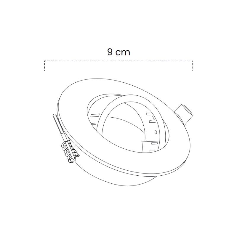 Bala Blanca Basculante Recesada