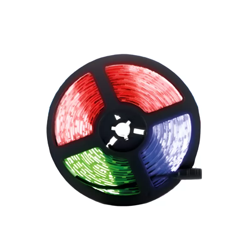 Kit Blíster Cinta Led Rgb 5050 x5m Con Controlador + Control Y Adaptador