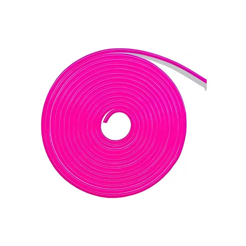Cinta Led 12V Neón Flex 5m Luz Fucsia