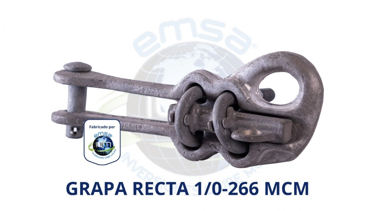 Grapa De Retención Recta 1/0 -266.8 MCM Aluminio, 2 Úes De 1/2