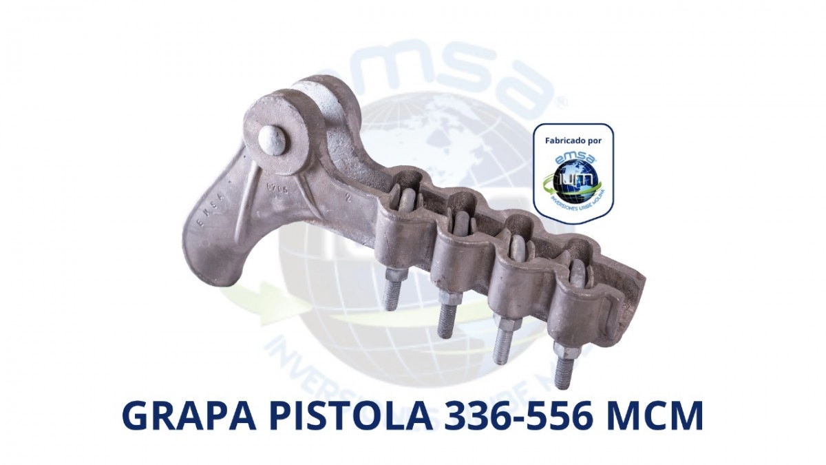 Grapa Retención Pistola 336-556 MCM, Aluminio 4 Úes 1/2