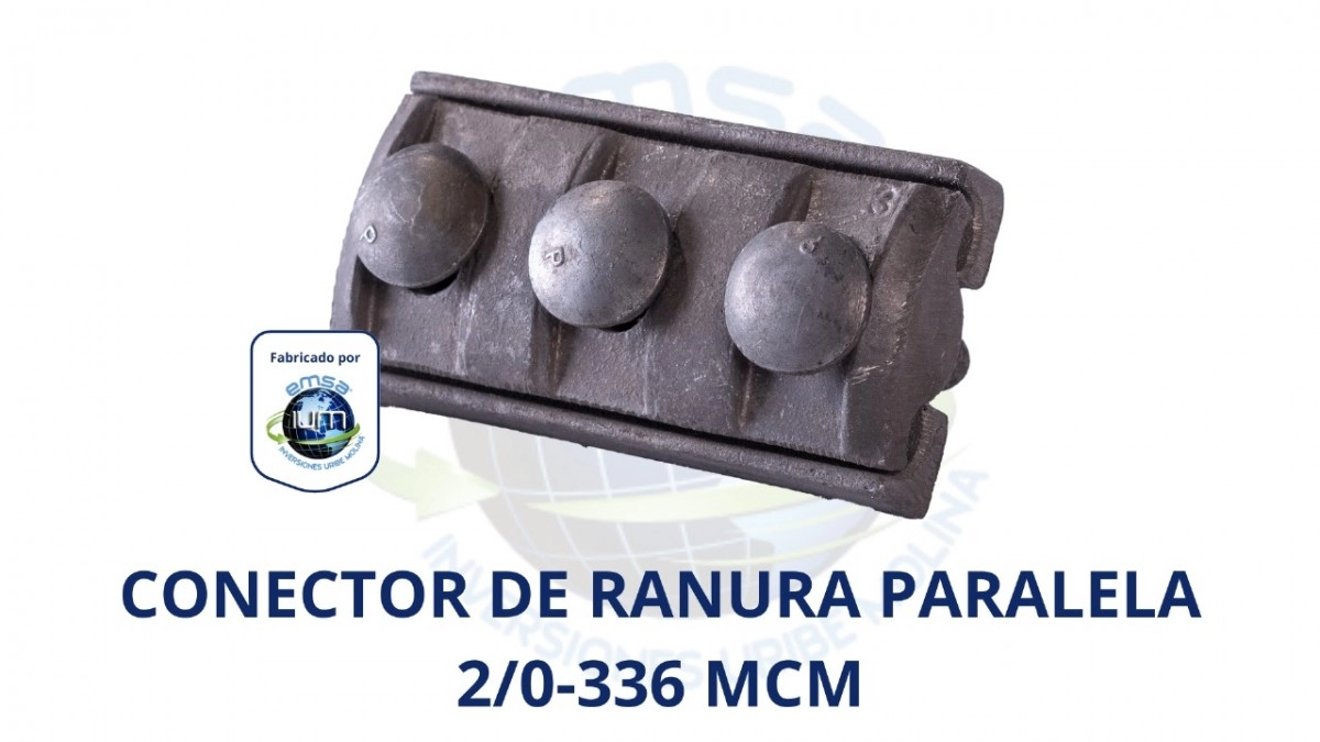 Conector pernado 3 Pernos,LP=2/0-336 MCM;Der=2/0-336 MCM, Aluminio Bimetálico. (con perno galvanizado)