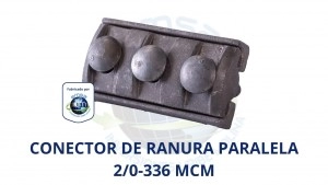 Conector pernado 3 Pernos,LP=2/0-336 MCM;Der=2/0-336 MCM, Aluminio Bimetálico. (con perno galvanizado)