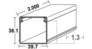 Canaleta Plástica 40X40