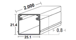 Canaleta Plástica 25X25