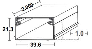 Canaleta Plástica 40X25 con Adhesivo