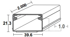 Canaleta Plástica 40X25