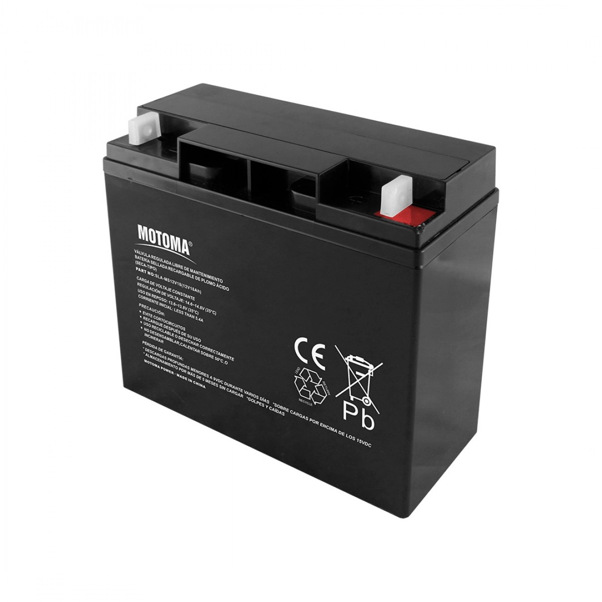 Batería Motoma AGM 12V-18AH 1200 CICLOS-30% W: 5.6Kg