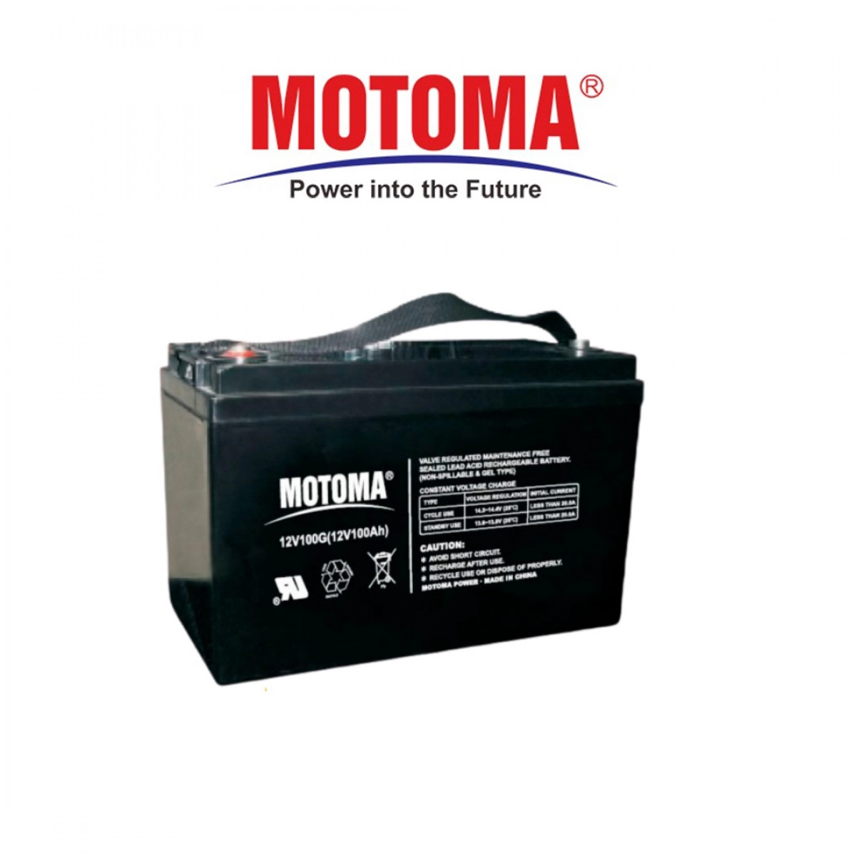 Batería Motoma AGM 12V-100AH 1200 CICLOS-30% W: 29.5Kg
