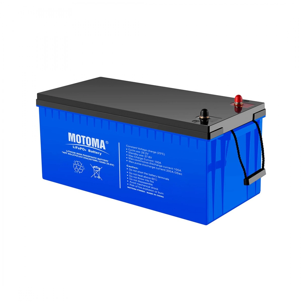 Batería de Litio Motoma 25.6V-120AH 4000 CICLOS -80% w:27 kg