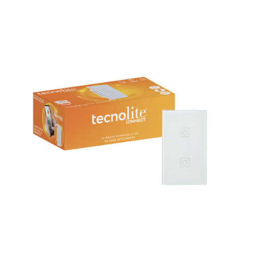 Interruptor Doble Tecnolite Touch White Wifi CREATOR II
