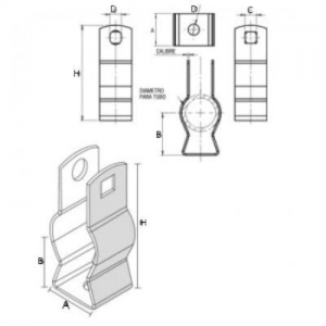 Grapa de Sujeción de Tubería Colgante de 1