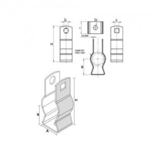 Grapa de Sujeción de Tubería Colgante de 4