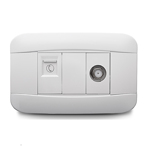 Mixto Jack teléfono Rj14 + Coaxial Veto