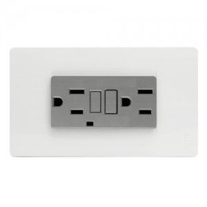 Toma Premium Doble Gfci 15A Blanco