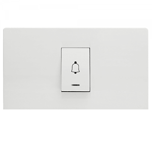 Pulsador Premium Timbre Sencillo Blanco