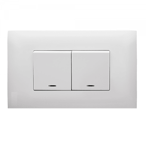 Interruptor Doble Botón Ancho Luz Piloto Veto