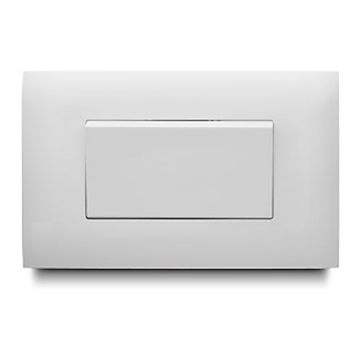 Conmutador Simple Botón Ancho Blanco Veto
