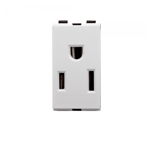 Modulo Premium Tomacorriente Americana 2P+E Blanco