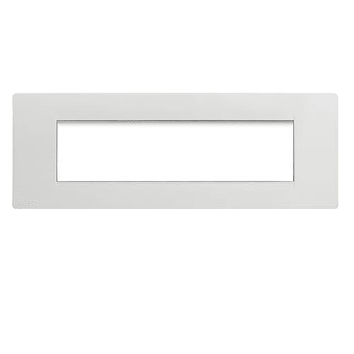 Placa Premium 6H con Bastidor y Cajetin Plastico Blanco